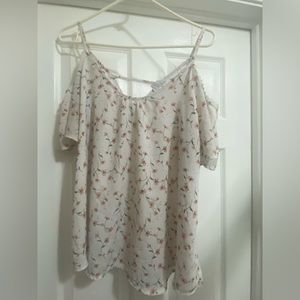 Pink and White floral shirt